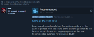 Illustration for article titled Genital Jousting, As Told By Steam Reviews